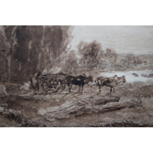 306 - Framed and Glazed JOHN STEEPLE RI RBSA 1823 - 1887 Monochrome Watercolour Signed & Dated 1878.