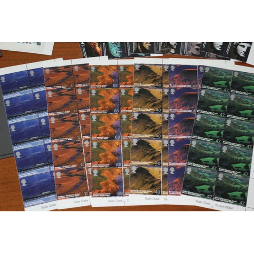 102 - Selection of U/M British Stamp Sets from 2003 to 2005, All in Marginal Blocks of 10 Showing The Colo... 