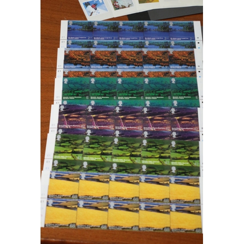 102 - Selection of U/M British Stamp Sets from 2003 to 2005, All in Marginal Blocks of 10 Showing The Colo... 