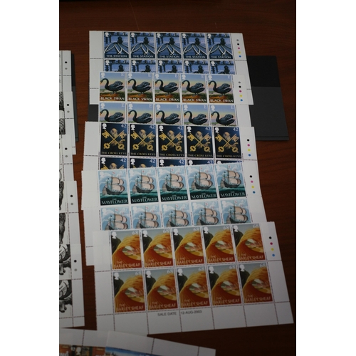 102 - Selection of U/M British Stamp Sets from 2003 to 2005, All in Marginal Blocks of 10 Showing The Colo... 