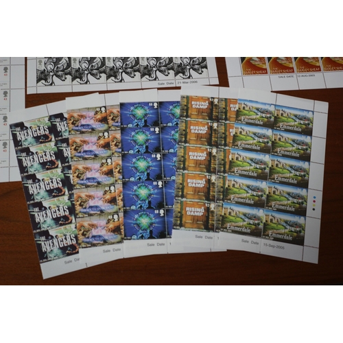 102 - Selection of U/M British Stamp Sets from 2003 to 2005, All in Marginal Blocks of 10 Showing The Colo... 