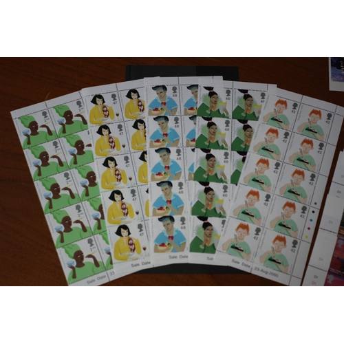 102 - Selection of U/M British Stamp Sets from 2003 to 2005, All in Marginal Blocks of 10 Showing The Colo... 