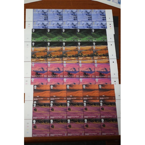 102 - Selection of U/M British Stamp Sets from 2003 to 2005, All in Marginal Blocks of 10 Showing The Colo... 