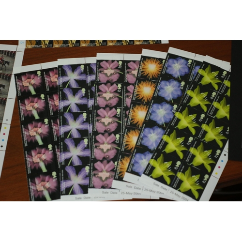 102 - Selection of U/M British Stamp Sets from 2003 to 2005, All in Marginal Blocks of 10 Showing The Colo... 