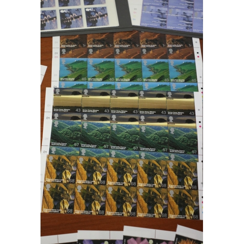 102 - Selection of U/M British Stamp Sets from 2003 to 2005, All in Marginal Blocks of 10 Showing The Colo... 