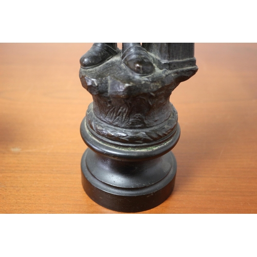 103 - Spelter/Metal Blacksmith with Anvil Statue 39cm