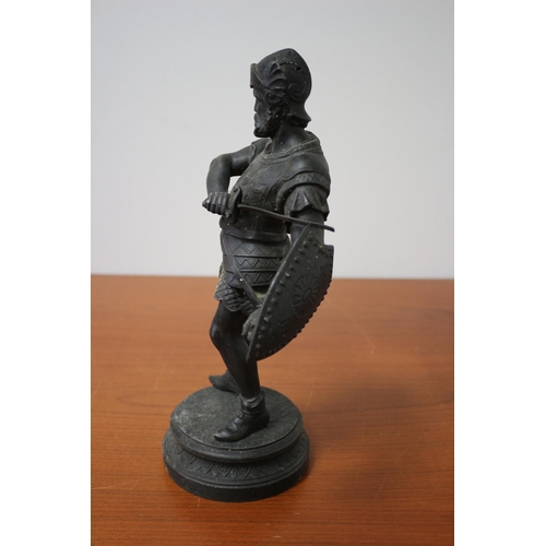 104 - Spelter/Metal Solder with Sheild 33cm