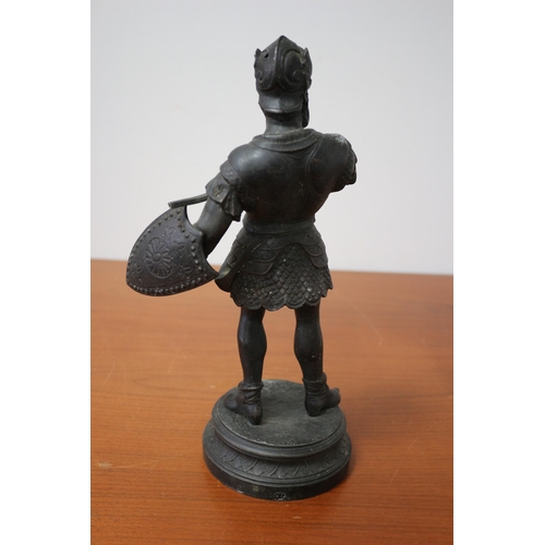 104 - Spelter/Metal Solder with Sheild 33cm