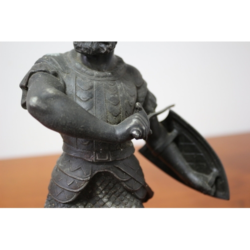 104 - Spelter/Metal Solder with Sheild 33cm