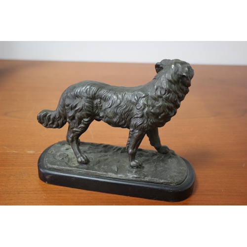 107 - Spelter / Metal Dog 16 x 20 cm