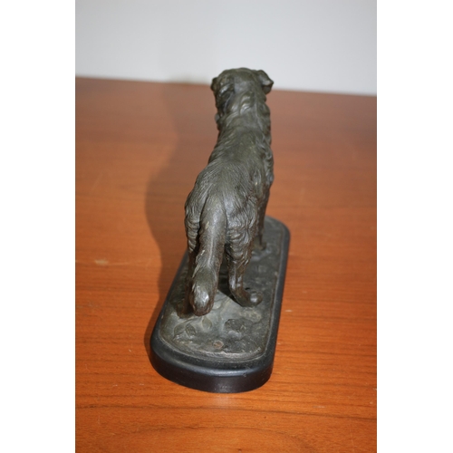 107 - Spelter / Metal Dog 16 x 20 cm