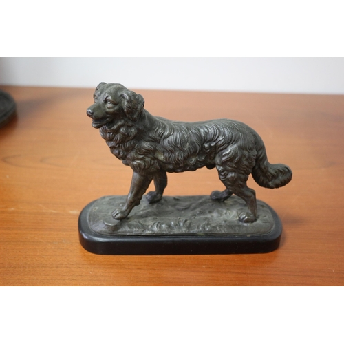 107 - Spelter / Metal Dog 16 x 20 cm