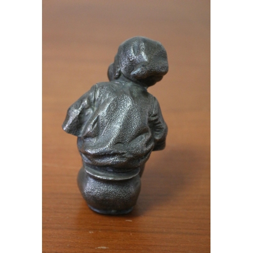 109 - Spelter / Metal Boy Sitting on a Potty 10cm