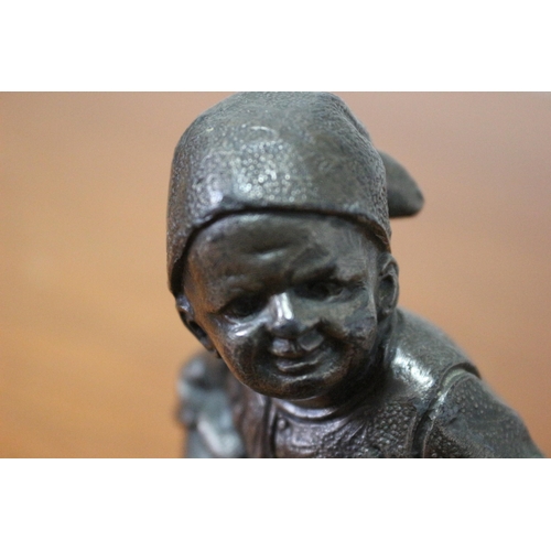 109 - Spelter / Metal Boy Sitting on a Potty 10cm