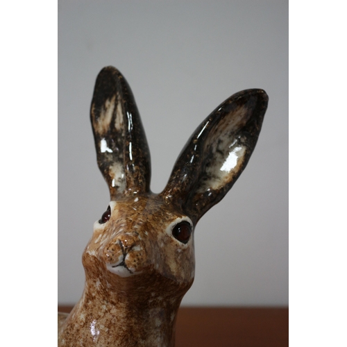 112 - Winstanley brown speckled hare with glass eyes looking eye size 6 - Signed to Base