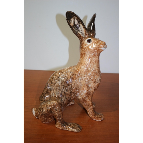 112 - Winstanley brown speckled hare with glass eyes looking eye size 6 - Signed to Base