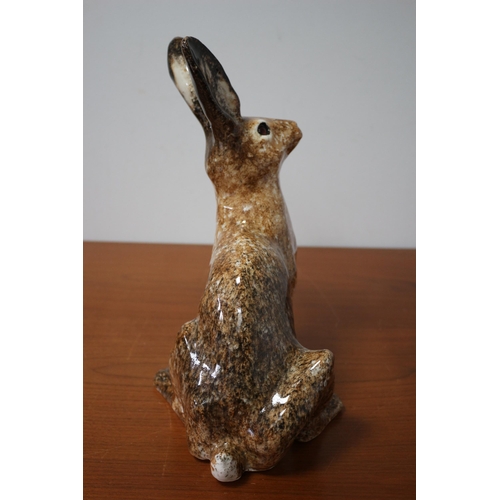 112 - Winstanley brown speckled hare with glass eyes looking eye size 6 - Signed to Base