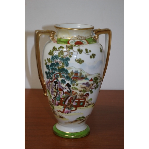 121 - Japanese Noritake Vase Dating From Approximately 1908 to 1920 - 21.5cm - Highly Decorated