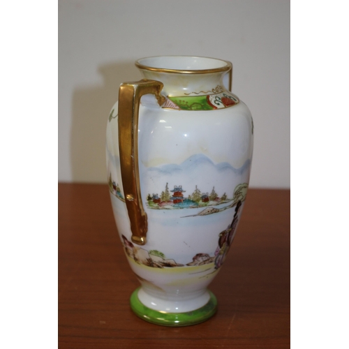 121 - Japanese Noritake Vase Dating From Approximately 1908 to 1920 - 21.5cm - Highly Decorated