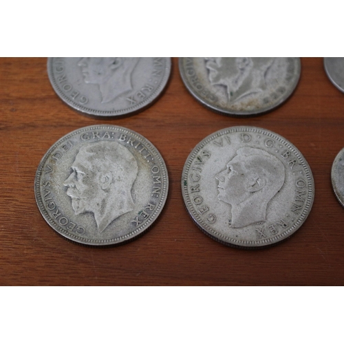 177 - Good Selection of Silver Half Crowns, Sixpences and Other White Metal Coins