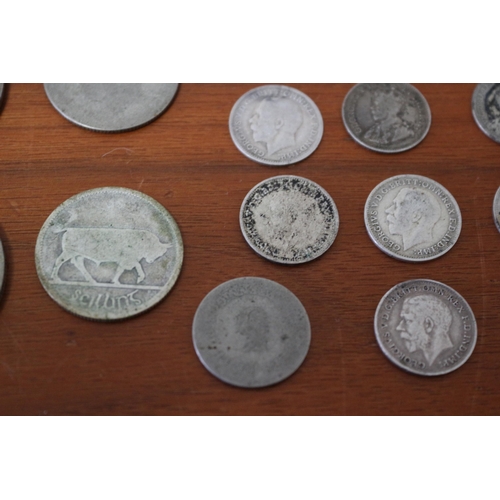 177 - Good Selection of Silver Half Crowns, Sixpences and Other White Metal Coins