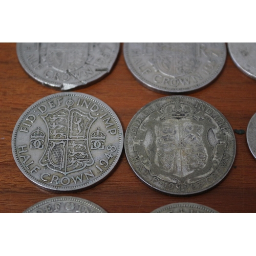 177 - Good Selection of Silver Half Crowns, Sixpences and Other White Metal Coins