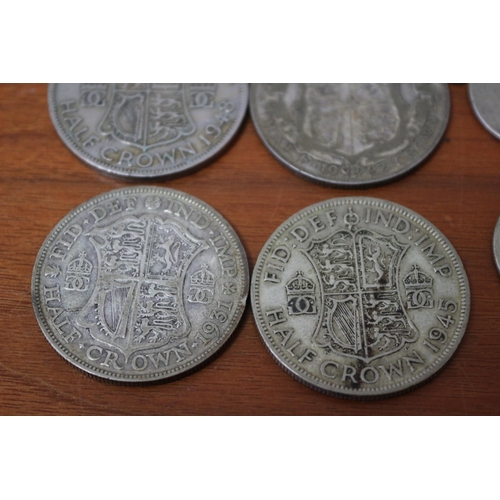 177 - Good Selection of Silver Half Crowns, Sixpences and Other White Metal Coins