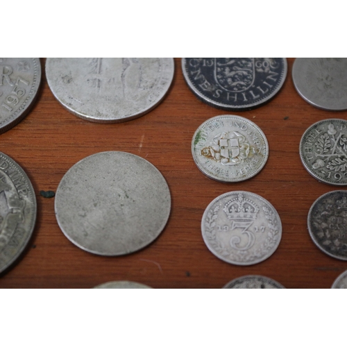 177 - Good Selection of Silver Half Crowns, Sixpences and Other White Metal Coins