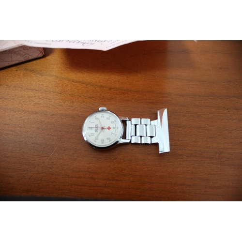 193 - 1980's Avalon Nurses Fob Watch with Original Guarantee Certificate