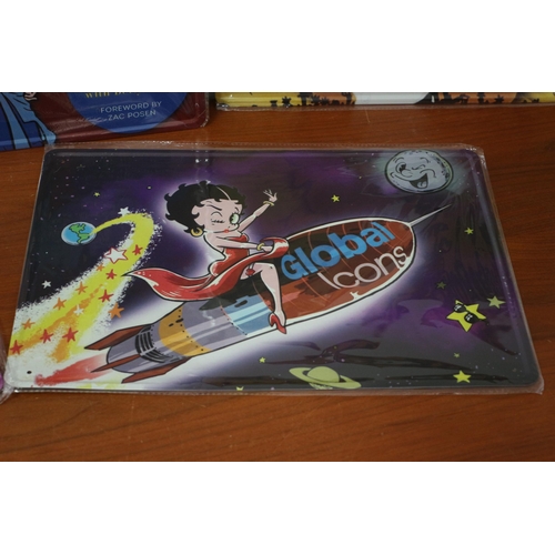 198 - 5 x Betty Boop Tin Signs