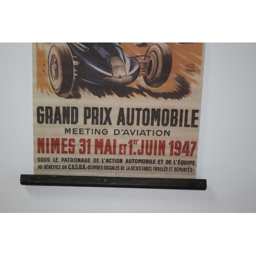 204 - Grand Prix Canvas Scroll Wall Hanger - 80 x 46cm