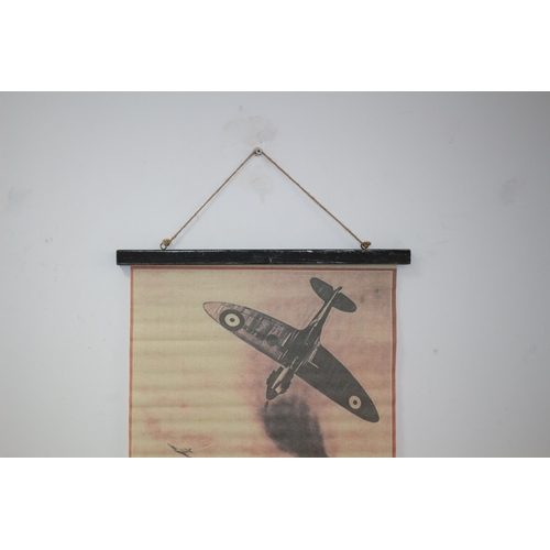 206 - Spitfire Canvas Scroll Wall Hanger - 80 x 46cm