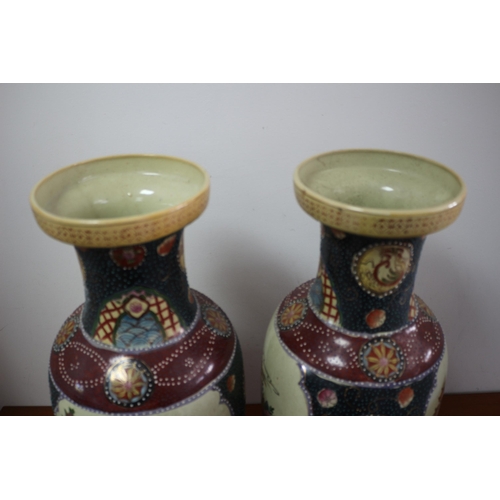 210 - Pair of Aged Large Exquisite Chinese Highly Decorative Vases - 61cm