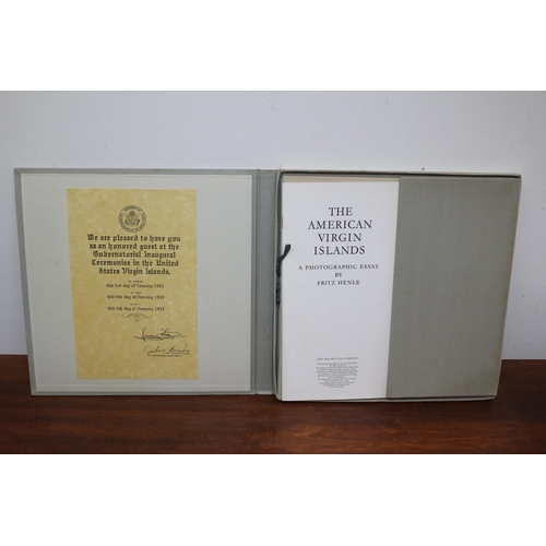 219 - Rare - Special Presentation Book Folder of The American Virgin Islands: A Photographic Essay by Frit... 