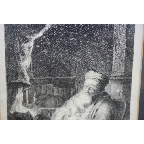 220 - Francesco Novelli Etching After Rembrandt c1790 Framed and Glazed