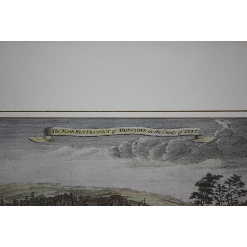 226 - 1749 Original Hand Coloured Engraving by Samuel & Nathaniel Buck - Titled: The North West Prospect o... 