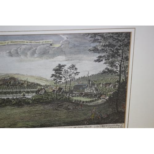 226 - 1749 Original Hand Coloured Engraving by Samuel & Nathaniel Buck - Titled: The North West Prospect o... 