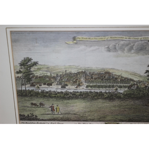 226 - 1749 Original Hand Coloured Engraving by Samuel & Nathaniel Buck - Titled: The North West Prospect o... 