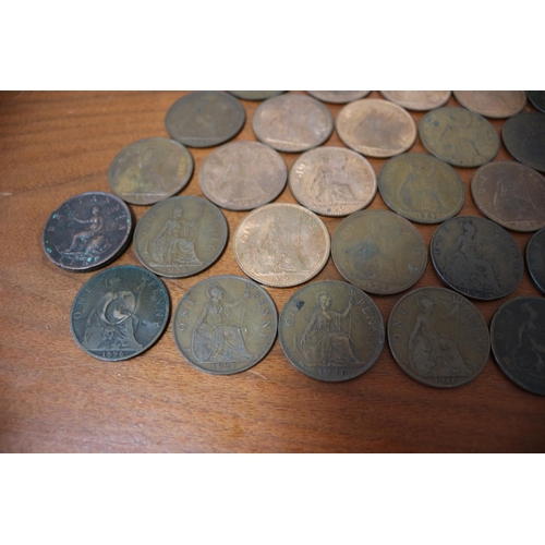 24 - Nice selection of Old Pennies 324g INC. 1799, 1863, 1896