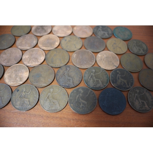 24 - Nice selection of Old Pennies 324g INC. 1799, 1863, 1896