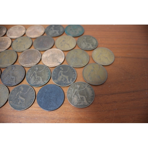 24 - Nice selection of Old Pennies 324g INC. 1799, 1863, 1896