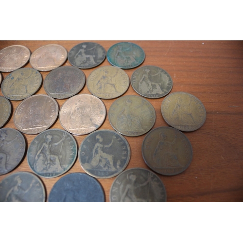 24 - Nice selection of Old Pennies 324g INC. 1799, 1863, 1896