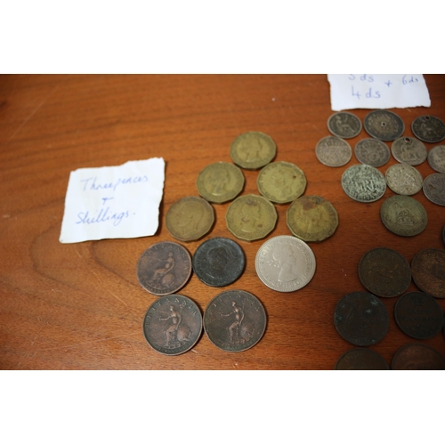 25 - Nice selection of Threepences, Farthings - 3ds, 6ds, 2 4ds