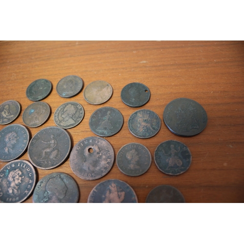 27 - Early 1700's & 1800's coins and Half Pennies (Mainly British)