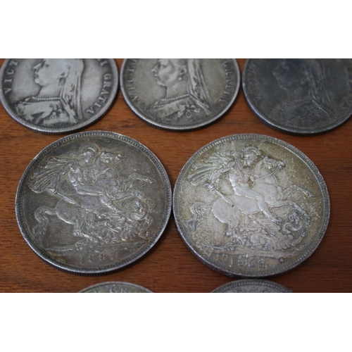 34 - Collection of Silver Crowns dating 1887-1956