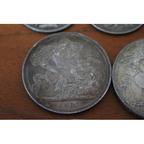 34 - Collection of Silver Crowns dating 1887-1956