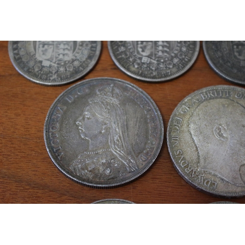 34 - Collection of Silver Crowns dating 1887-1956