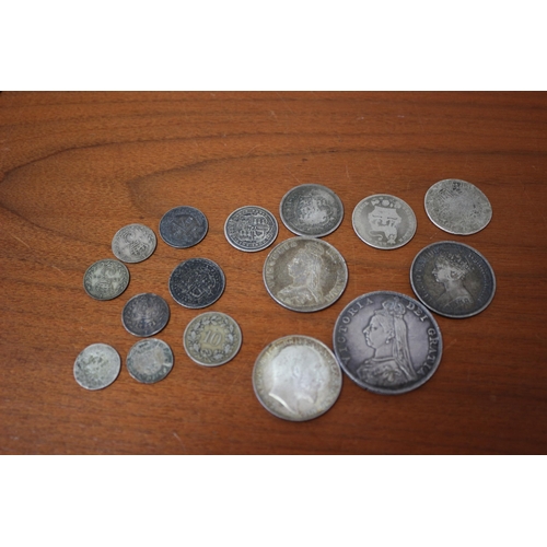 35 - Selection of Silver Florins + other coins from the 1800's