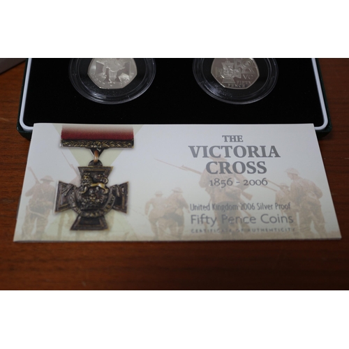 51 - Royal Mint Victoria Cross 50 Pence Coins (Silver Proof)