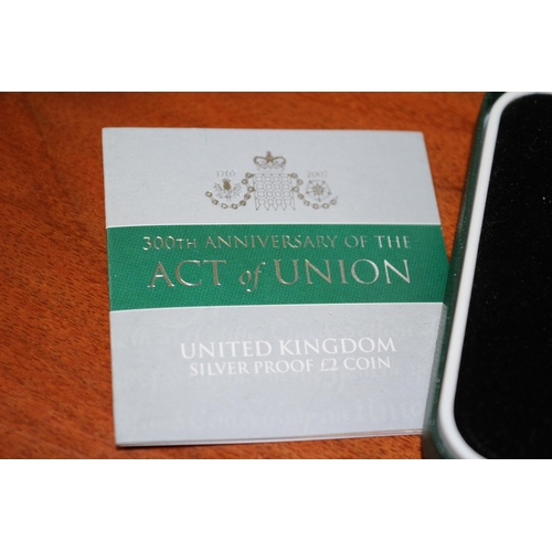 67 - Royal Mint Act of Union 2 Pound coin (Silver Proof)